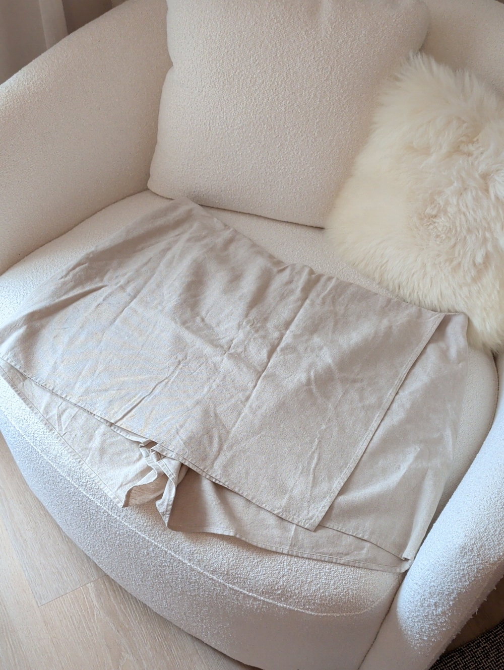 Old Navy Beige Linen-Blend Wrap Skort